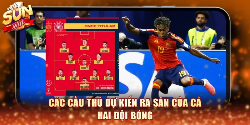 Các cầu thủ dự kiến ra sân của cả hai đội bóng